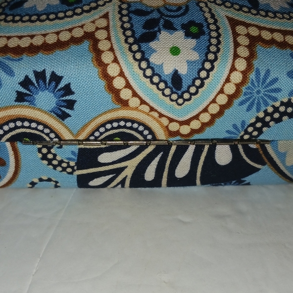 Vera Bradley "Blue Floral Java" Hard Eyeglass Case, Large, EUC - Picture 5 of 6